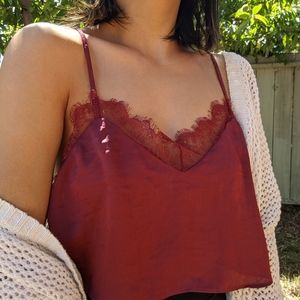 Free People Intimately Lace Crop Tank